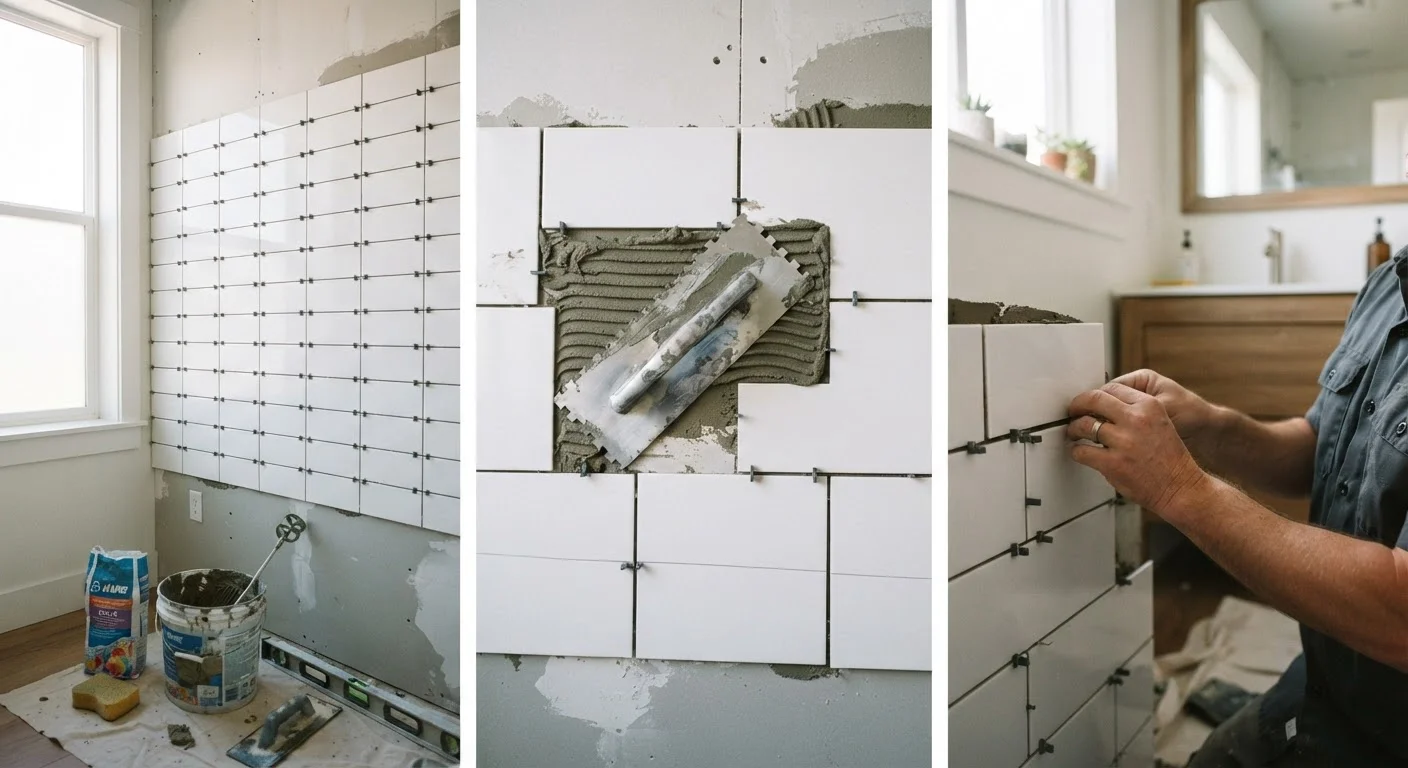 Tiling a Bathroom Wall: Laying Out, Cutting, and Finishing Without Gaps
